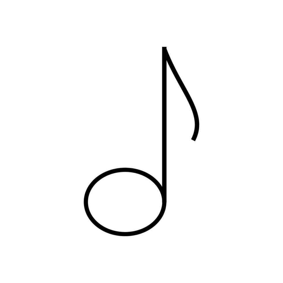 Musical Anmerkungen Symbol. Logo Musik- Symbol. Zeichen Silhouette Lied Vektor. vektor