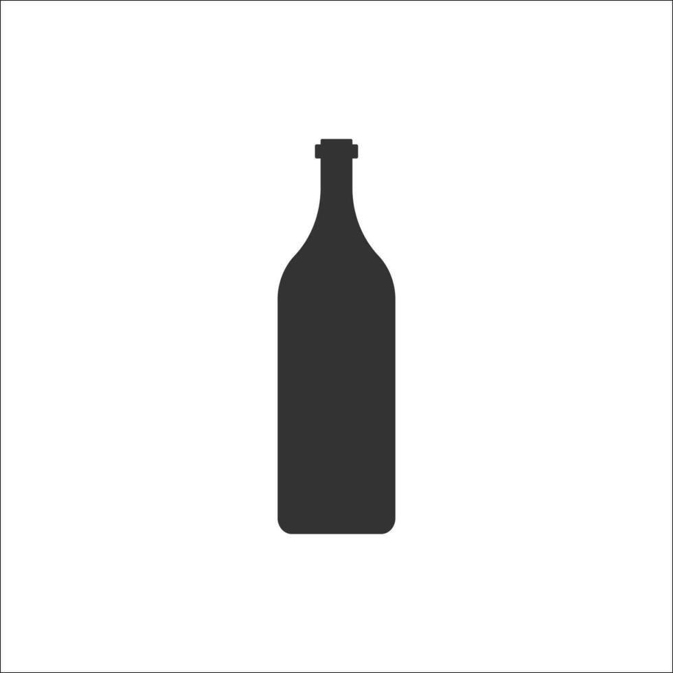 Glas Wein Flasche Symbol. Getränk Symbol. Zeichen Alkohol Vektor. vektor