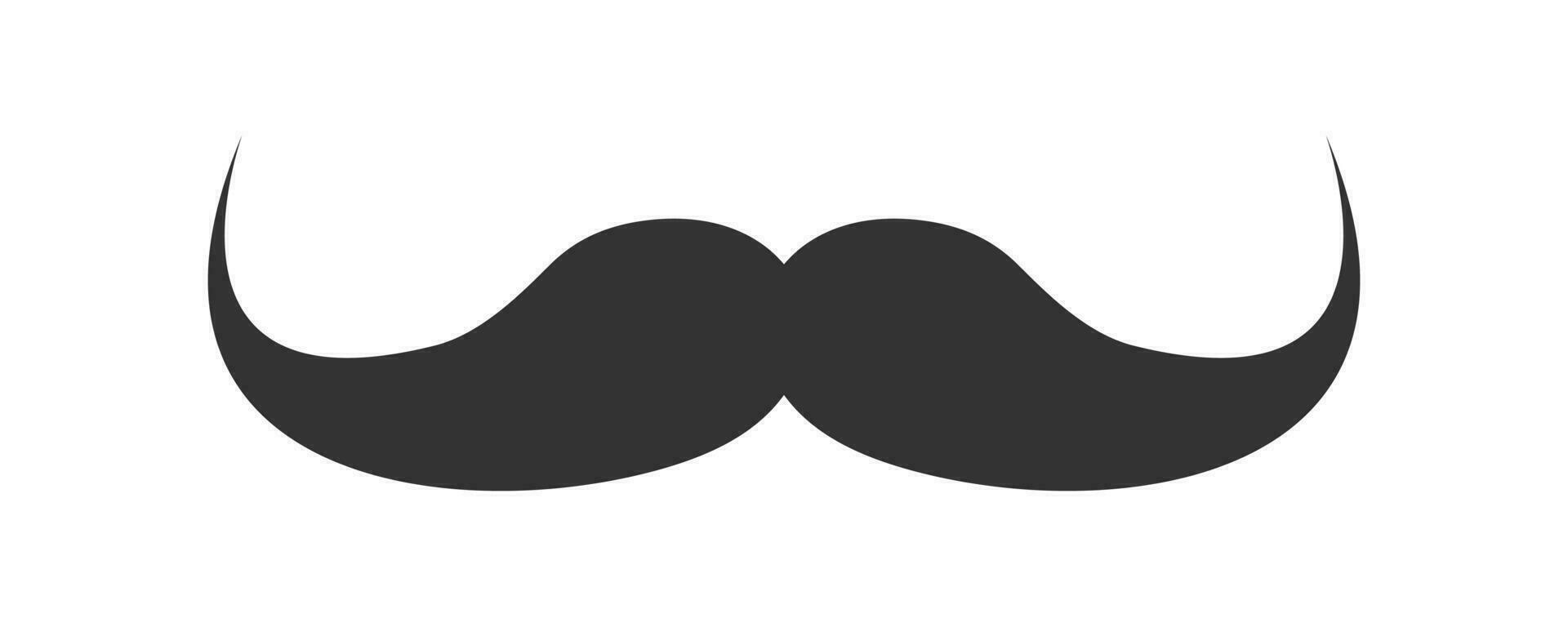 mustasch ikon. barberare symbol. tecken hår ansikte vektor. vektor
