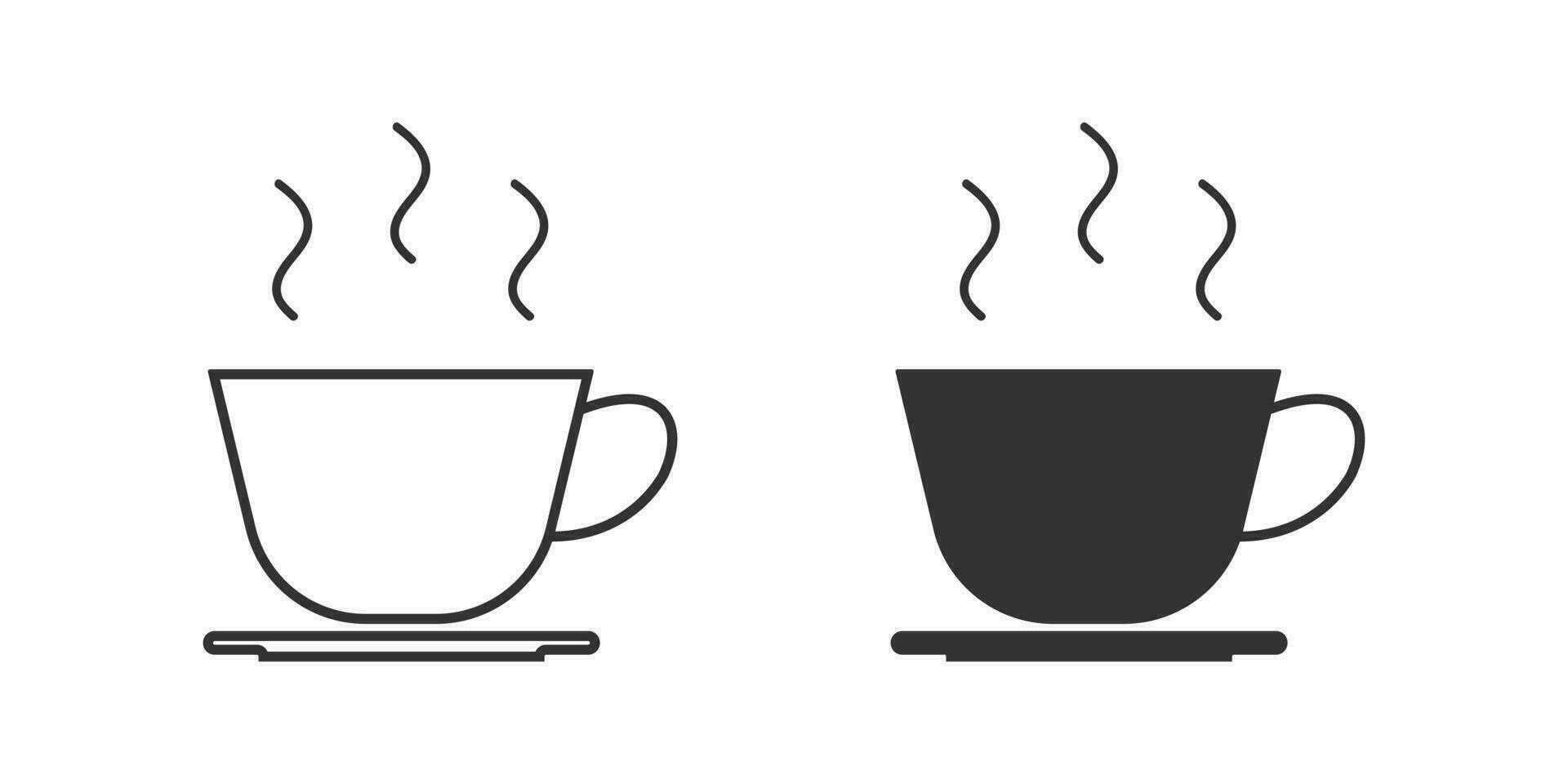 heiß Kaffee Tasse sauser Symbol. Becher Getränk symboll. Esspresso trinken Vektor. vektor