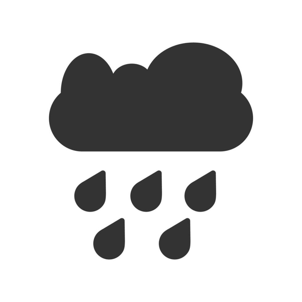 tung regn ikon. vektor molnig väder. tung himmel symbol.