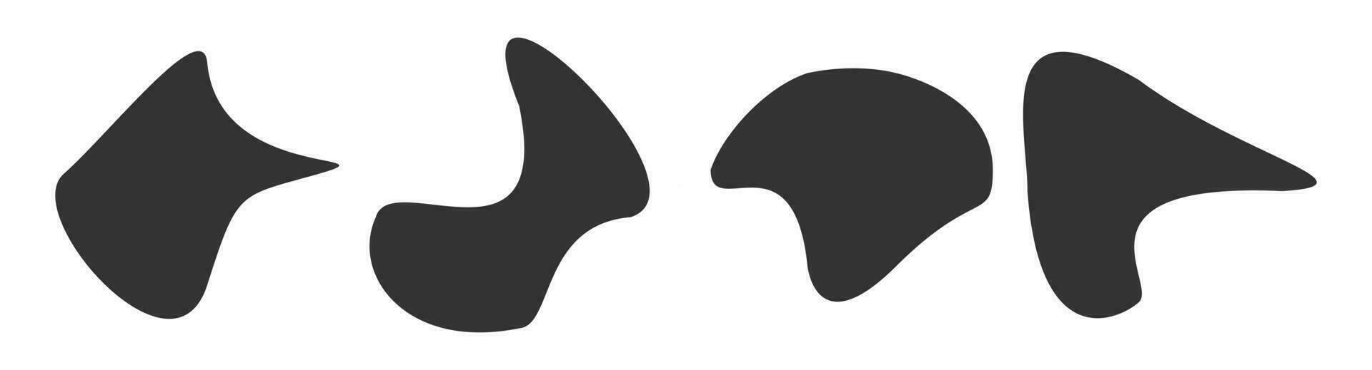 organisch Blobs schwarz gestalten Symbol. zufällig abstrakt Symbol. Zeichen Blase Silhouette Vektor. vektor