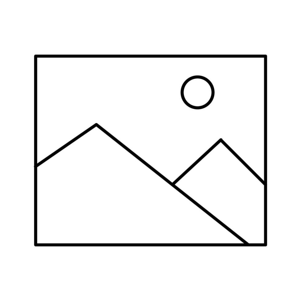 Galerie Symbol. Landschaft Symbol. Bild Vektor. vektor