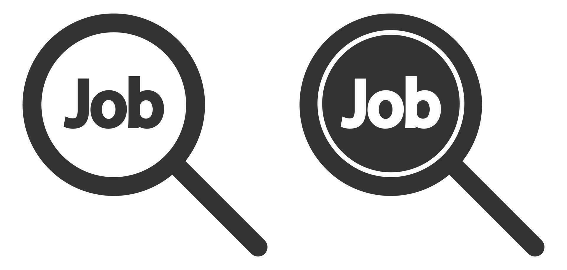 Job Suche Symbol. Job Markt Forschung Symbol. Zeichen Beschäftigung Vektor. vektor