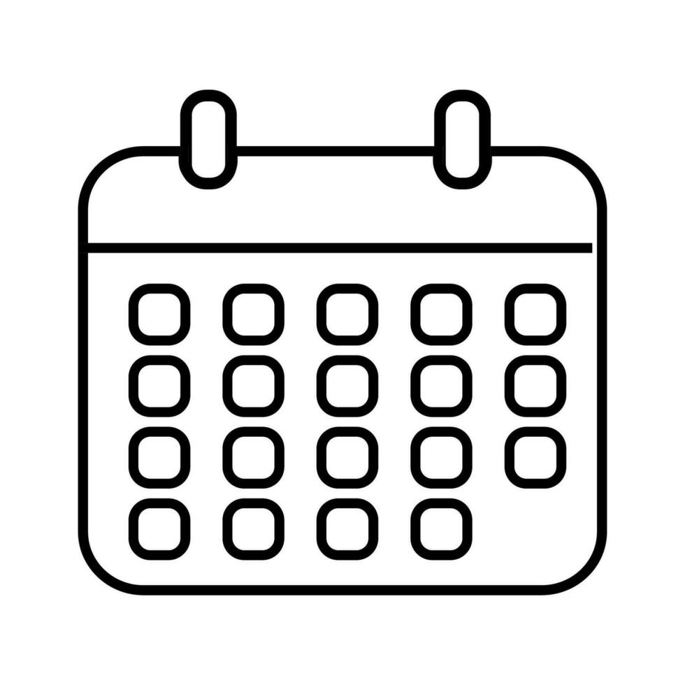 Kalender Symbol. Graph Tage Monat Symbol. Zeichen planen Daten Papier Vektor. vektor