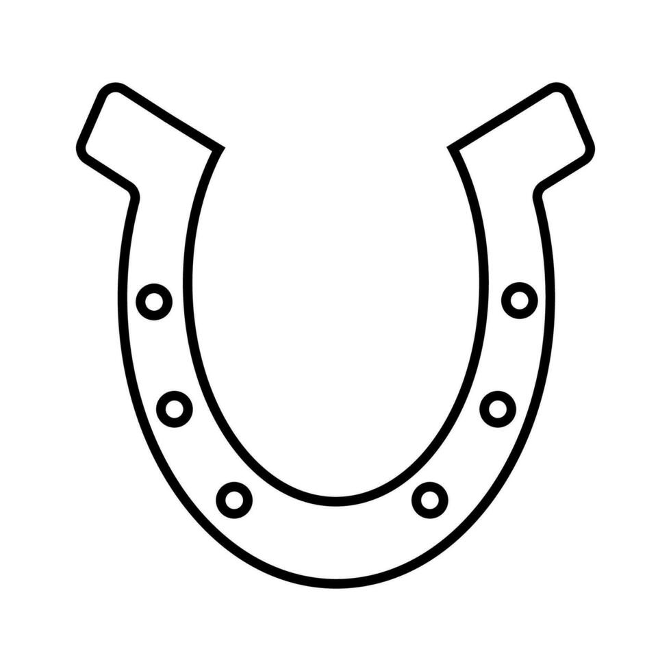 hästsko ikon. illustration häst skor symbol. emblem Bra tur vektor. vektor