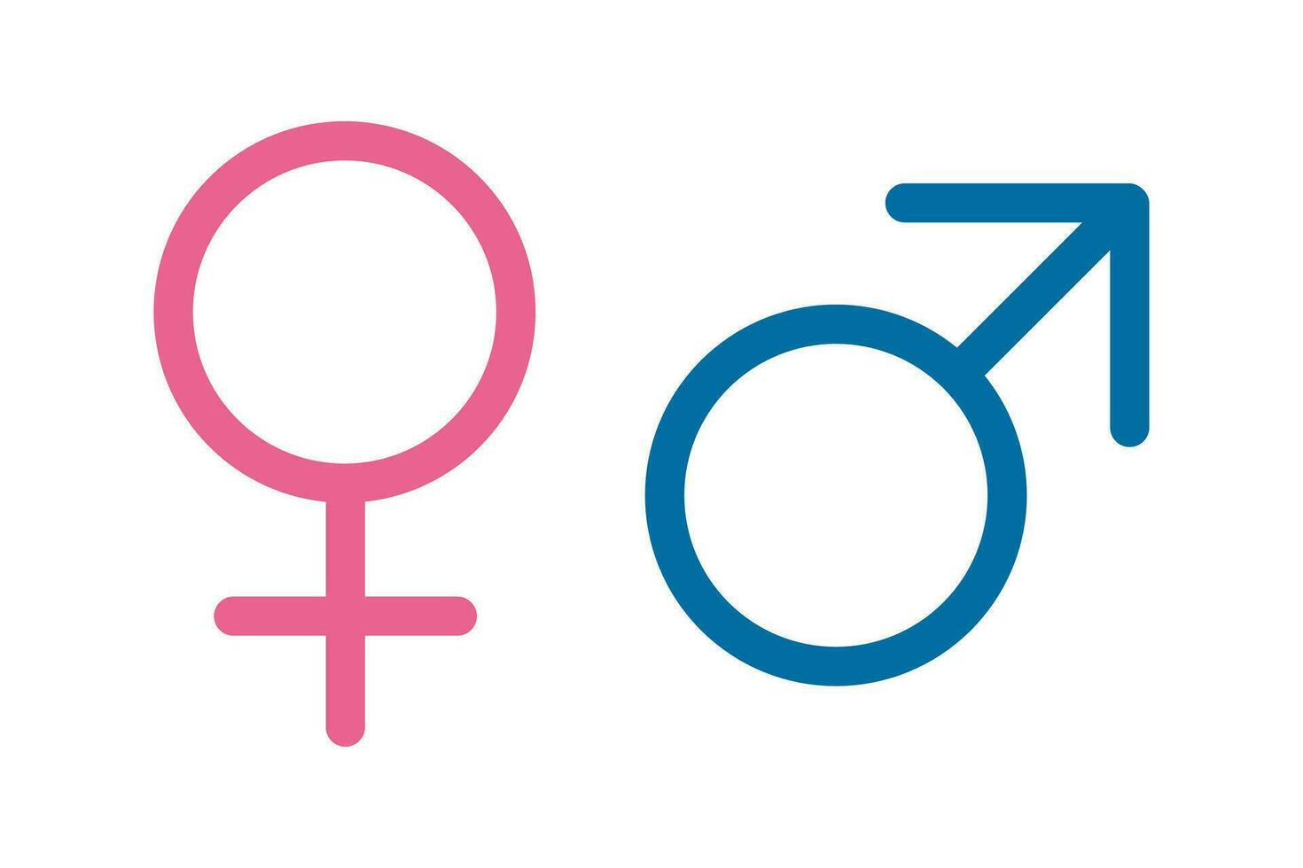 kön ikon. man och kvinnor symbol. tecken manlig och kvinna vektor. vektor