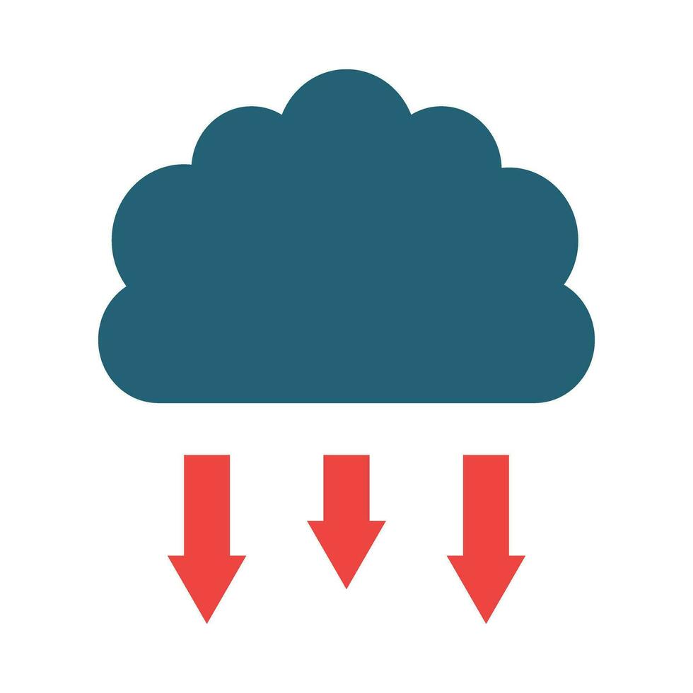 nederbörd glyf två Färg ikon design vektor