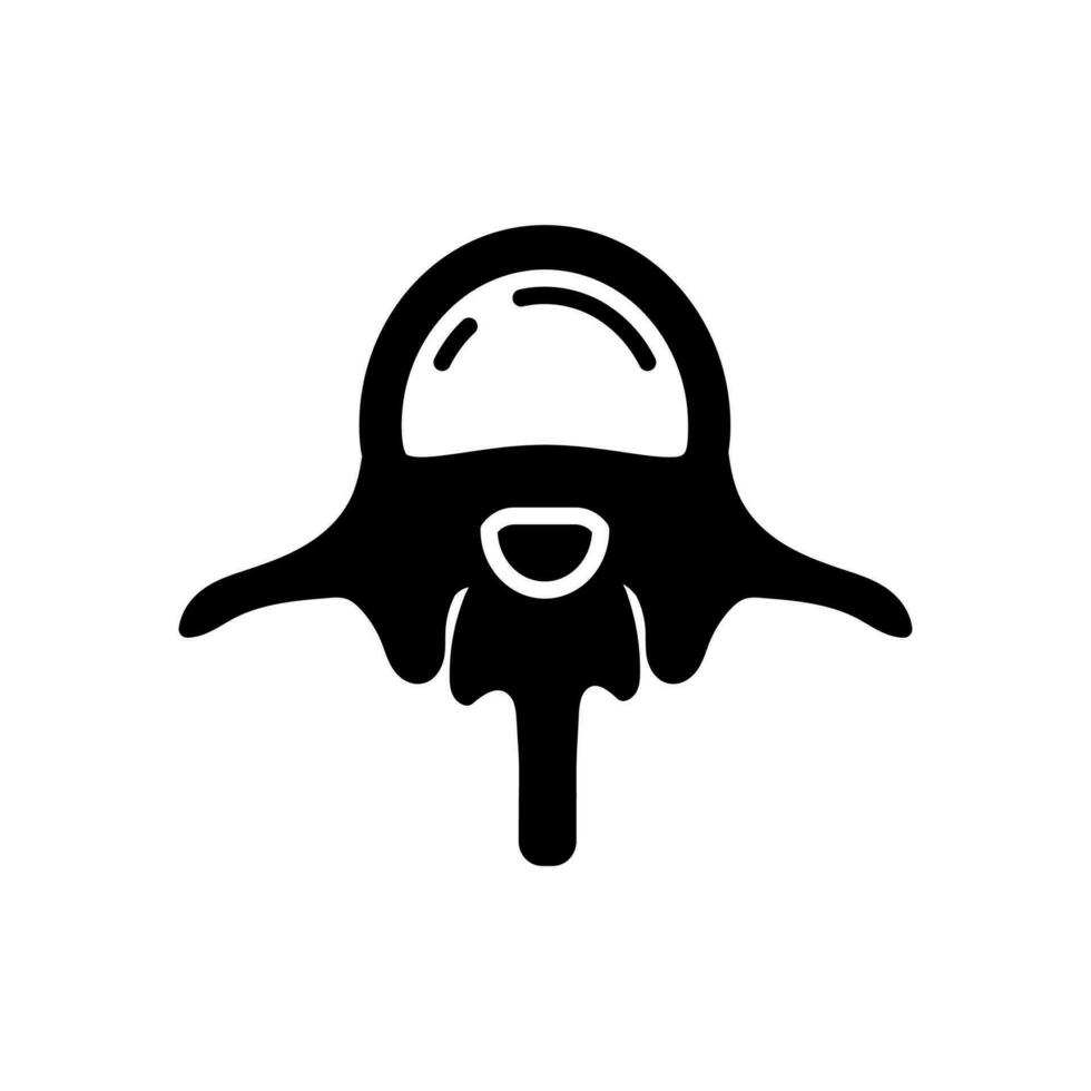 Lendenwirbelsäule Wirbel Symbol im Vektor. Logo vektor