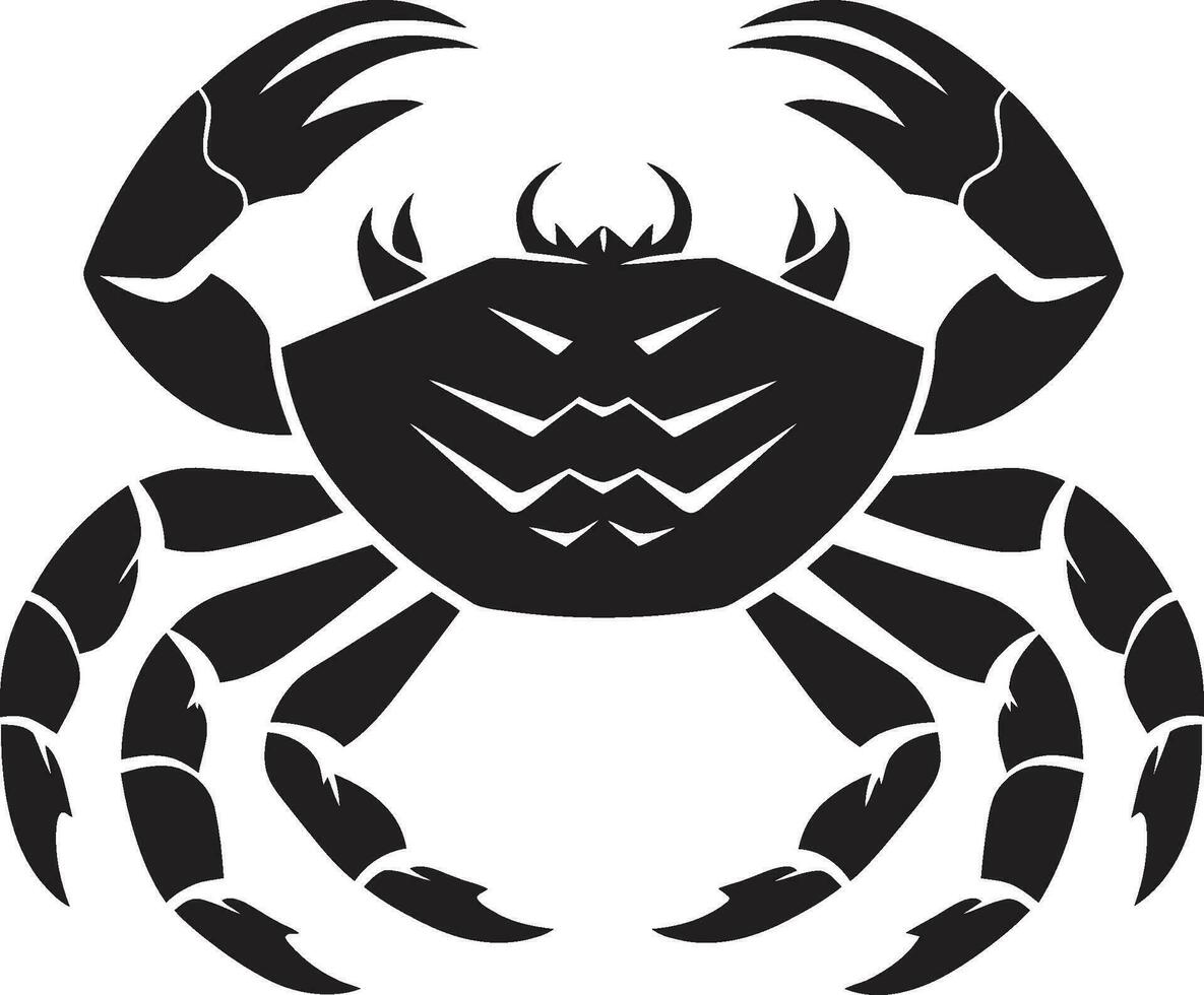 Koralle Kommandant Vektor Krabbe Krabbe Kamm Vektor Krabbe Symbol