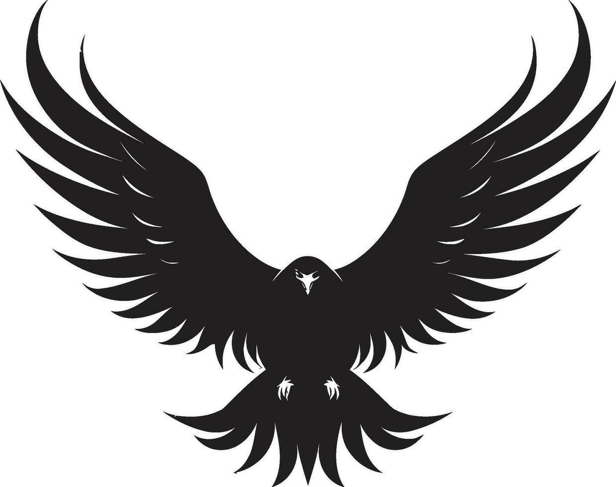 ädel rovdjur emblem vektor Örn design våldsam raptor majestät svart vektor Örn