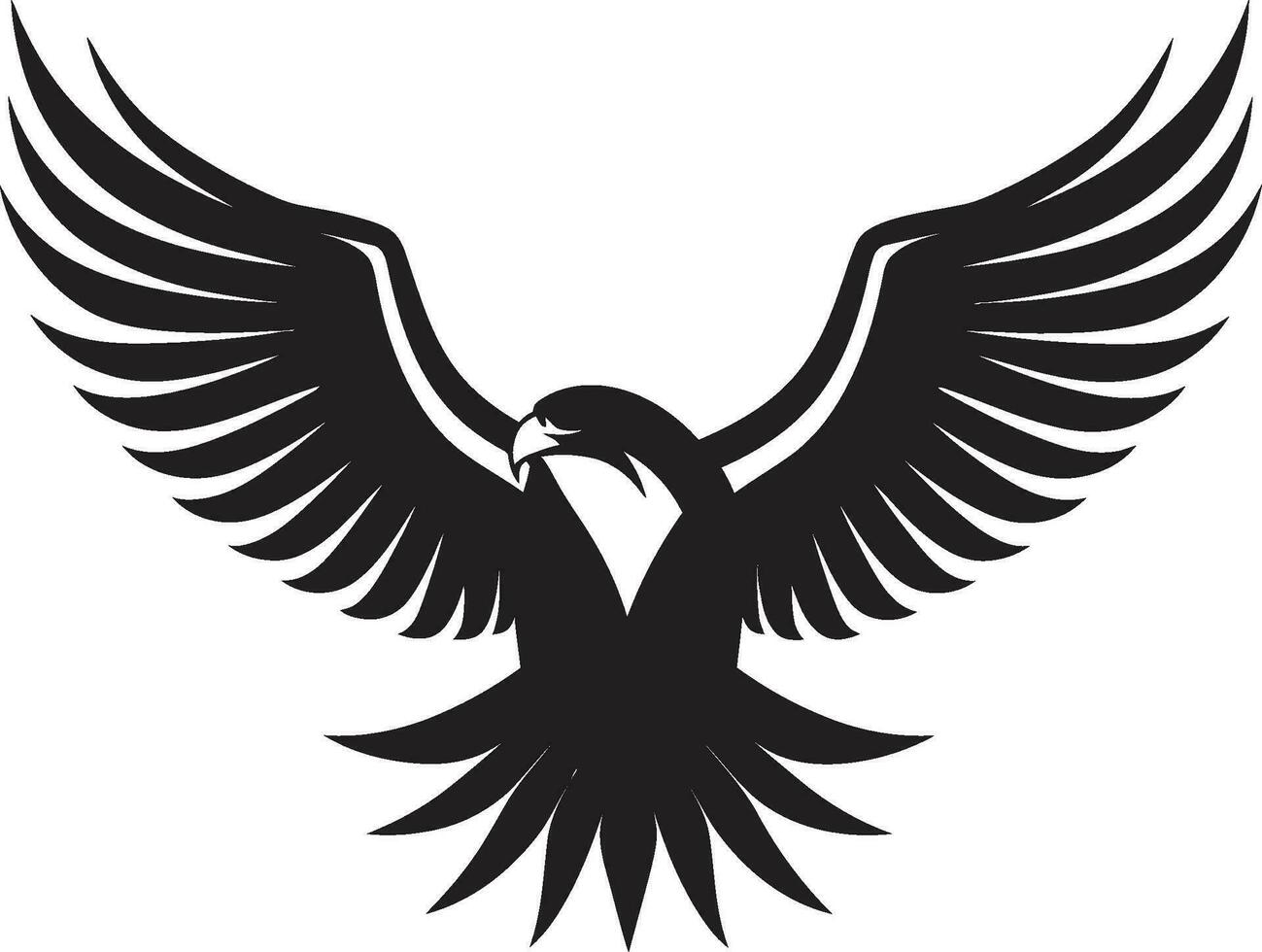 elegant Jäger Emblem Vektor Adler räuberisch Majestät schwarz Adler Vektor