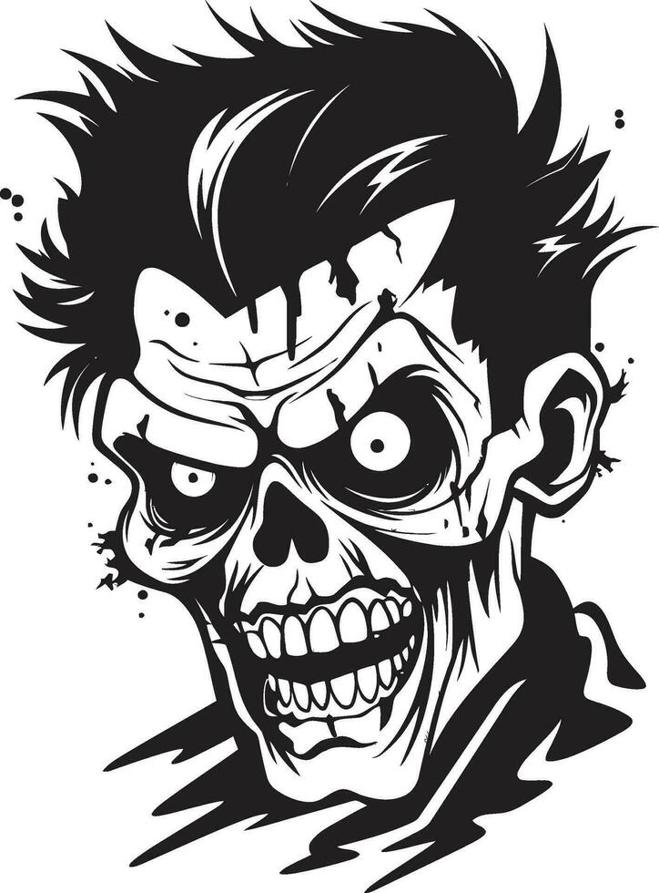 fruktansvärt zombie intryck vektor maskot zombie maskot illustration vektor design