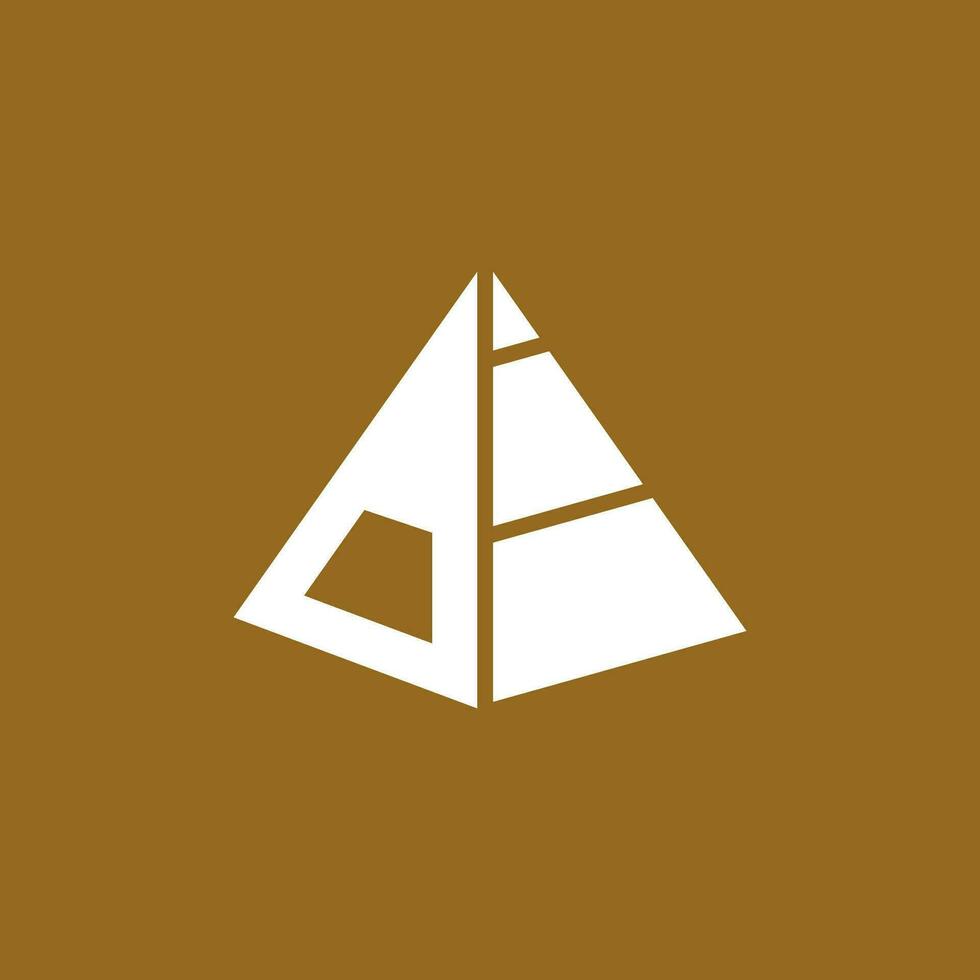 Dreieck Pyramide Symbol und Symbol Vektor Vorlage