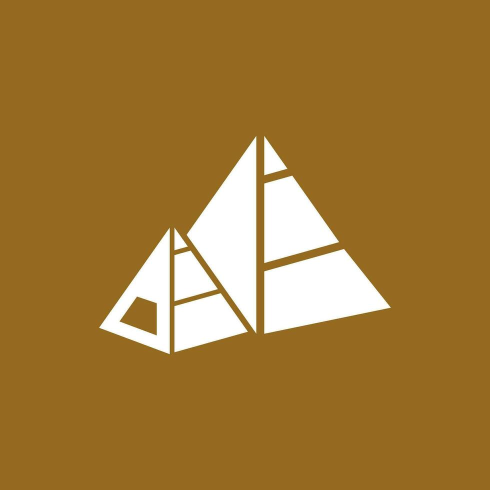 Dreieck Pyramide Symbol und Symbol Vektor Vorlage