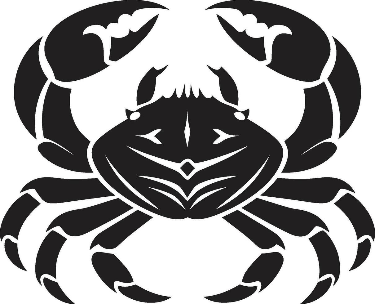 Strand Kommandant Krabbe Symbol Gezeiten Triumph Krabbe Vektor Design