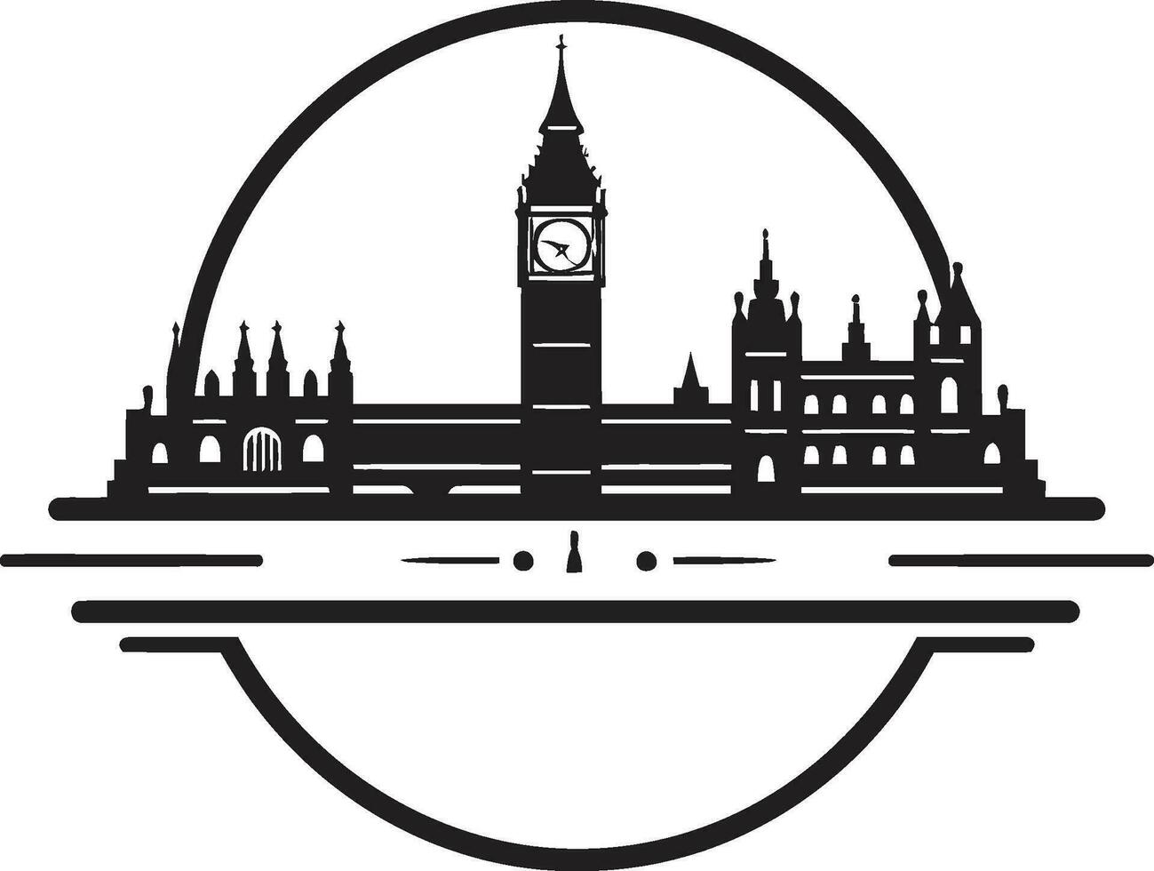 Londoner ikonisch Horizont schwarz Vektor Symbol das Gurke Gebäude Vektor Design