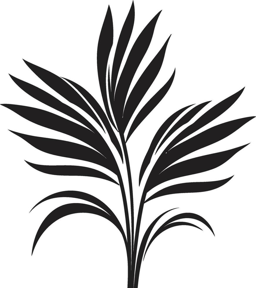 exotisch Blütenblatt Paradies schwarz Symbol Insel blühen Majestät Vektor Design