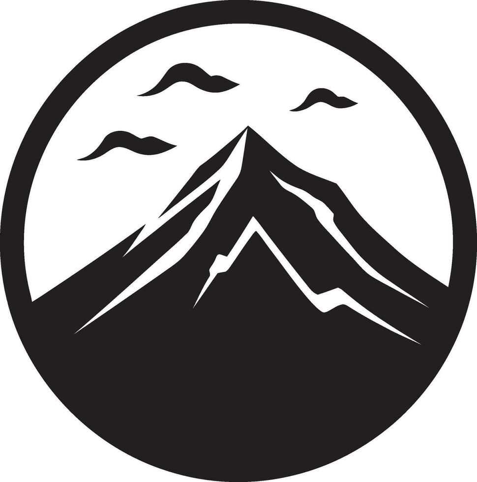 raseri förfalska svart ikon för vulkan kraft lava rader vulkan berg i slående svart vektor