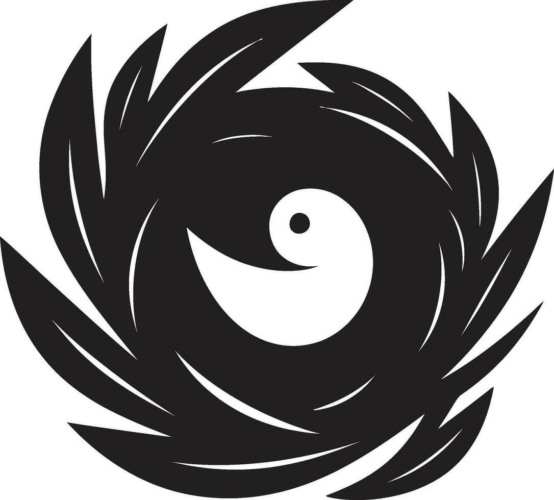 ewig Verschachtelung schwarz Vektor Vogel Nest Logo monochromatisch Vogel Rückzug schwarz Nest Design