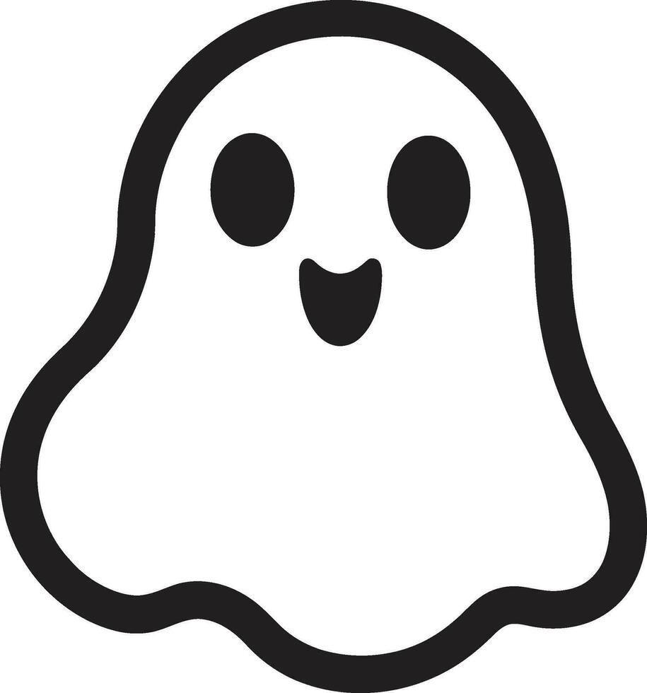 Boo tiful Charme süß Geist Symbol rätselhaft Ektoplasma schwarz Vektor Geist