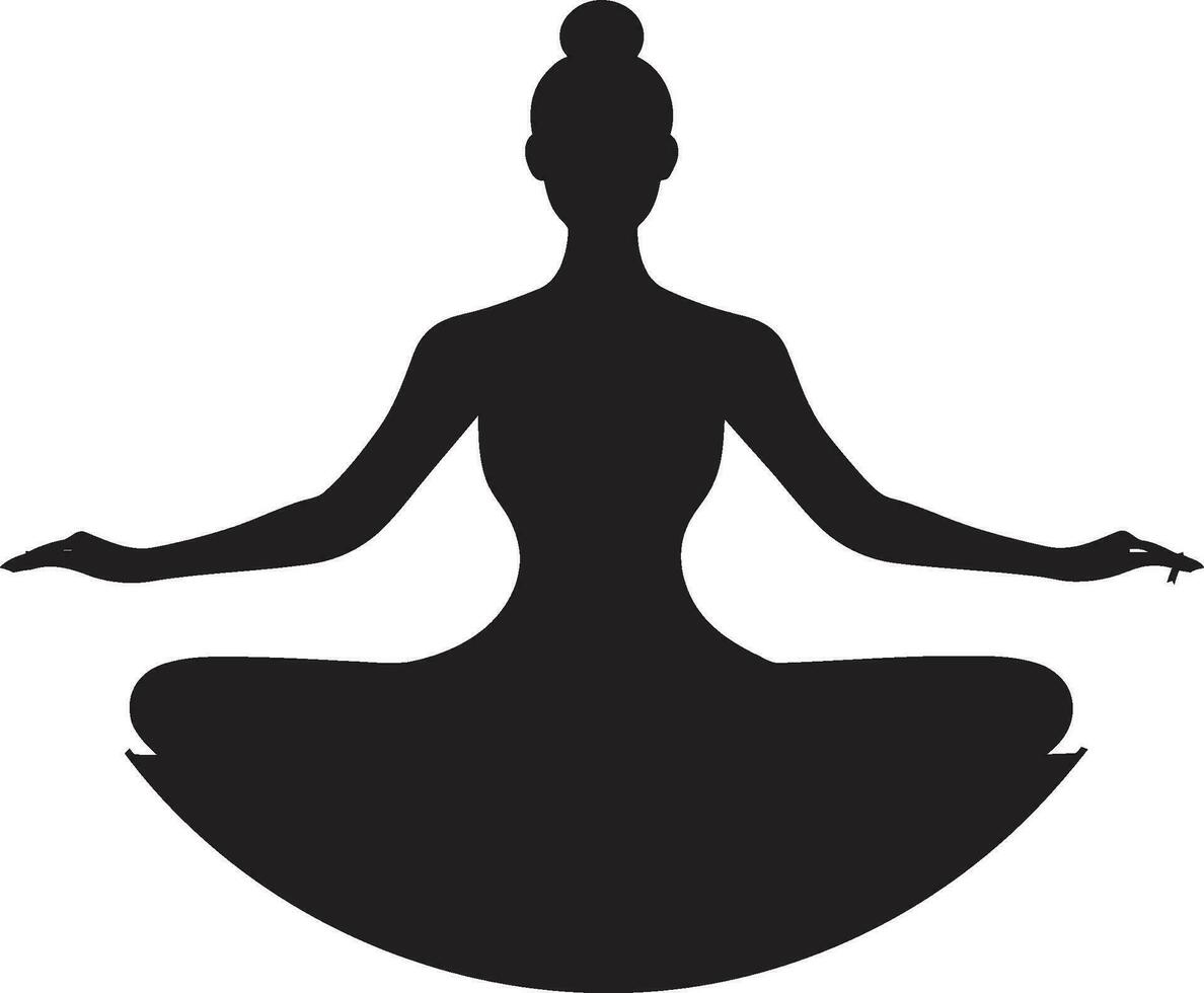 lotus ljuskälla svart logotyp med yoga kvinna silhuett empowerelegans yoga utgör kvinna vektor