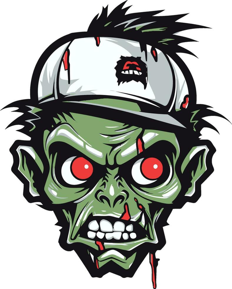 kusligt zombie maskot vektor design kadaver zombie emblem maskot vektor