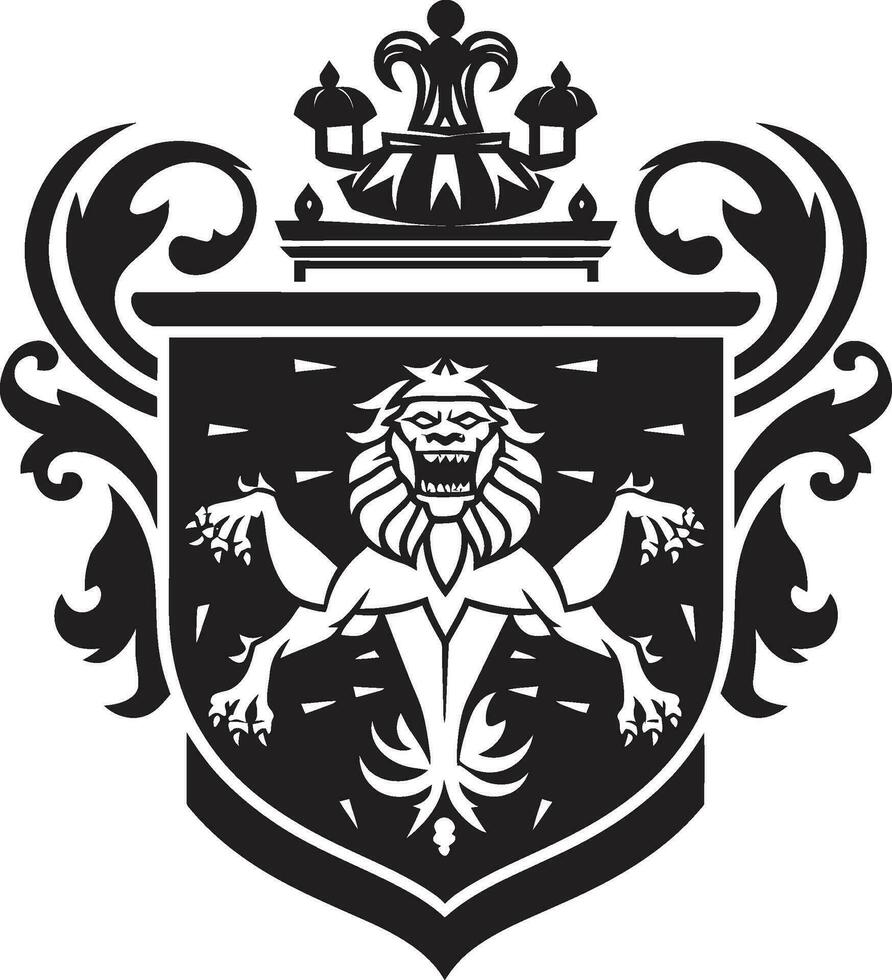 uralt emblematisch Symbol schwarz Vektor Symbol stattlich Vektor heraldisch Profil schwarz Emblem