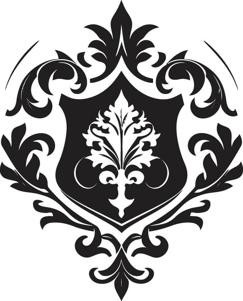 edel schwarz Mantel von Waffen Vektor Design elegant heraldisch Kamm schwarz Vektor Symbol