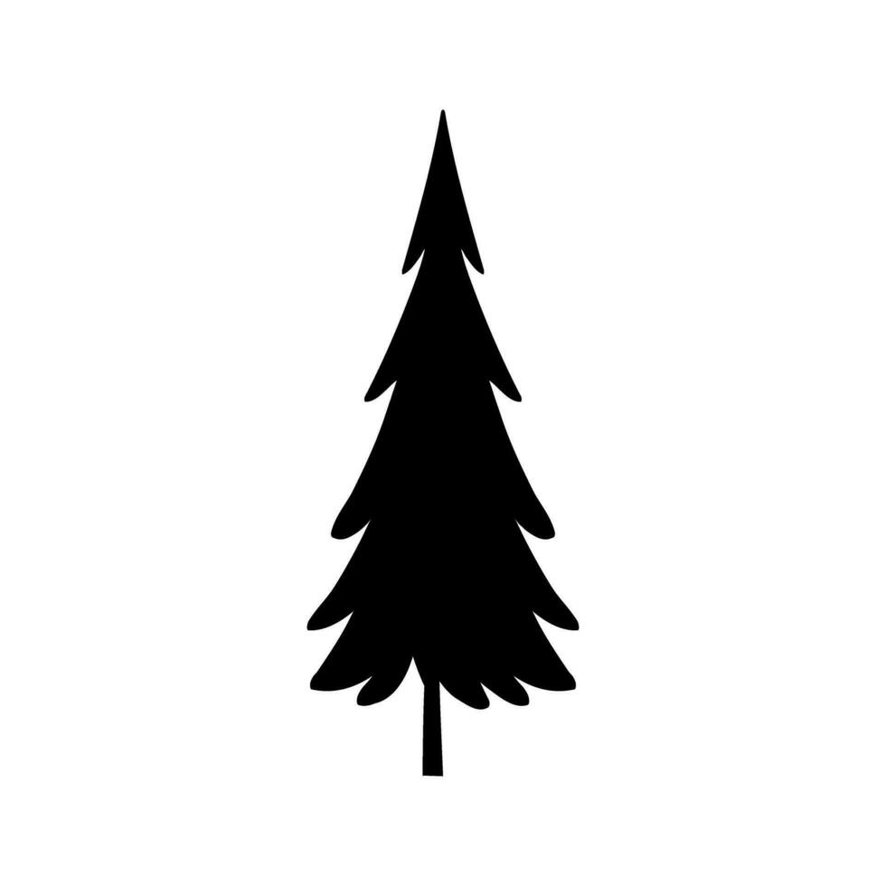 jul träd vektor ikon. ny år illustration tecken. vinter- symbol.