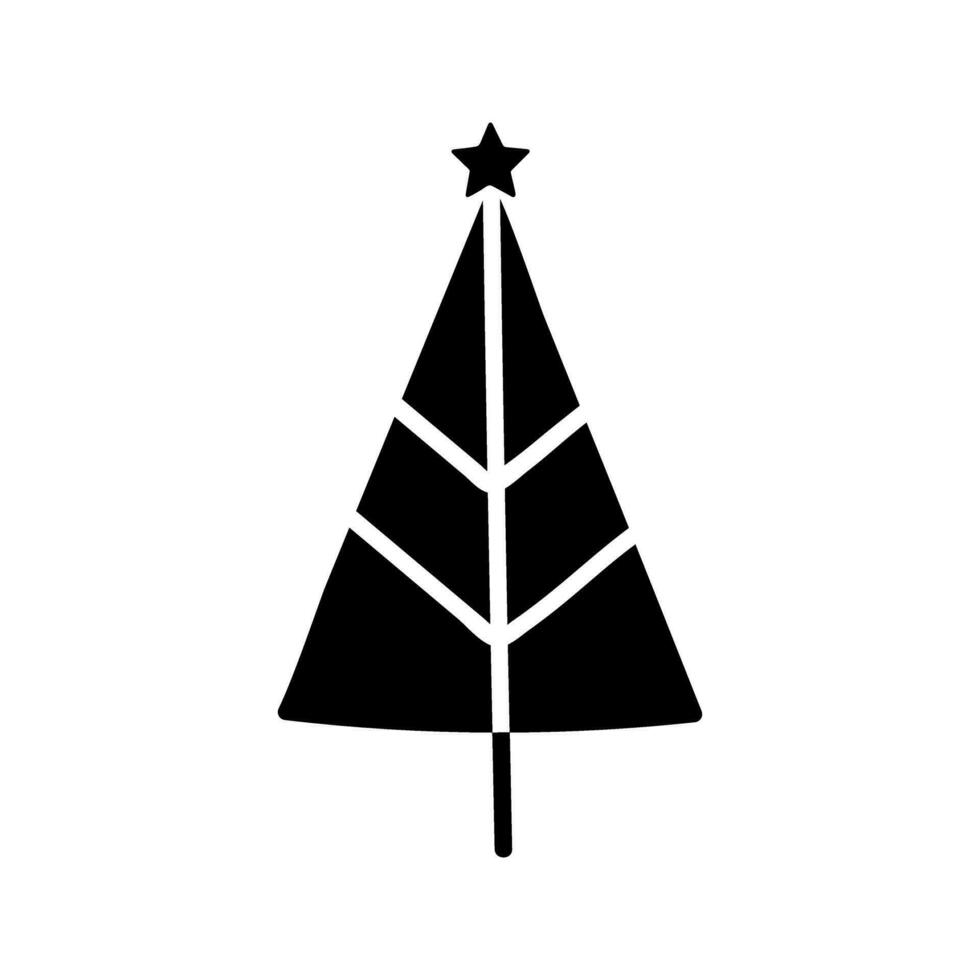 jul träd vektor ikon. ny år illustration tecken. vinter- symbol.