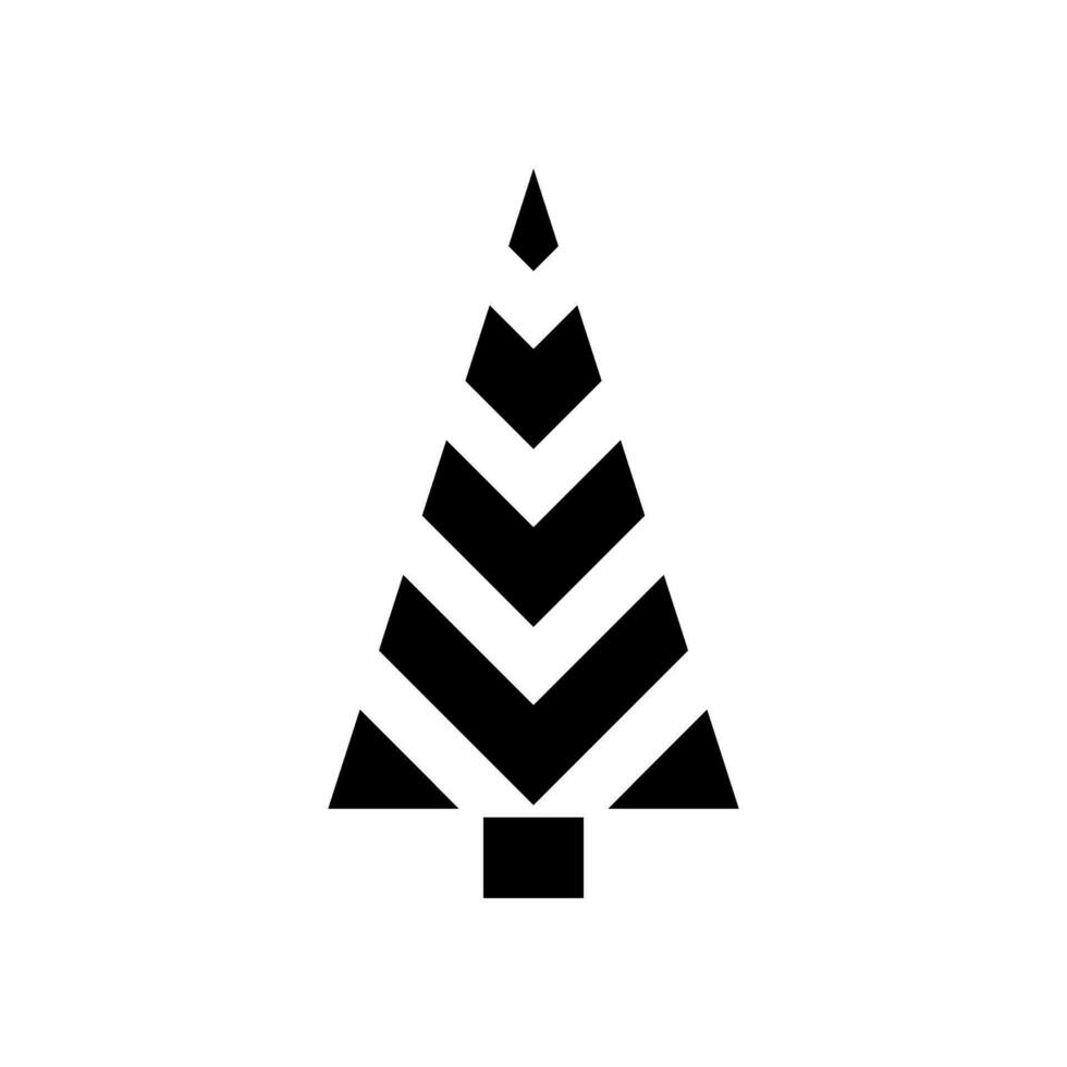 jul träd vektor ikon. ny år illustration tecken. vinter- symbol.