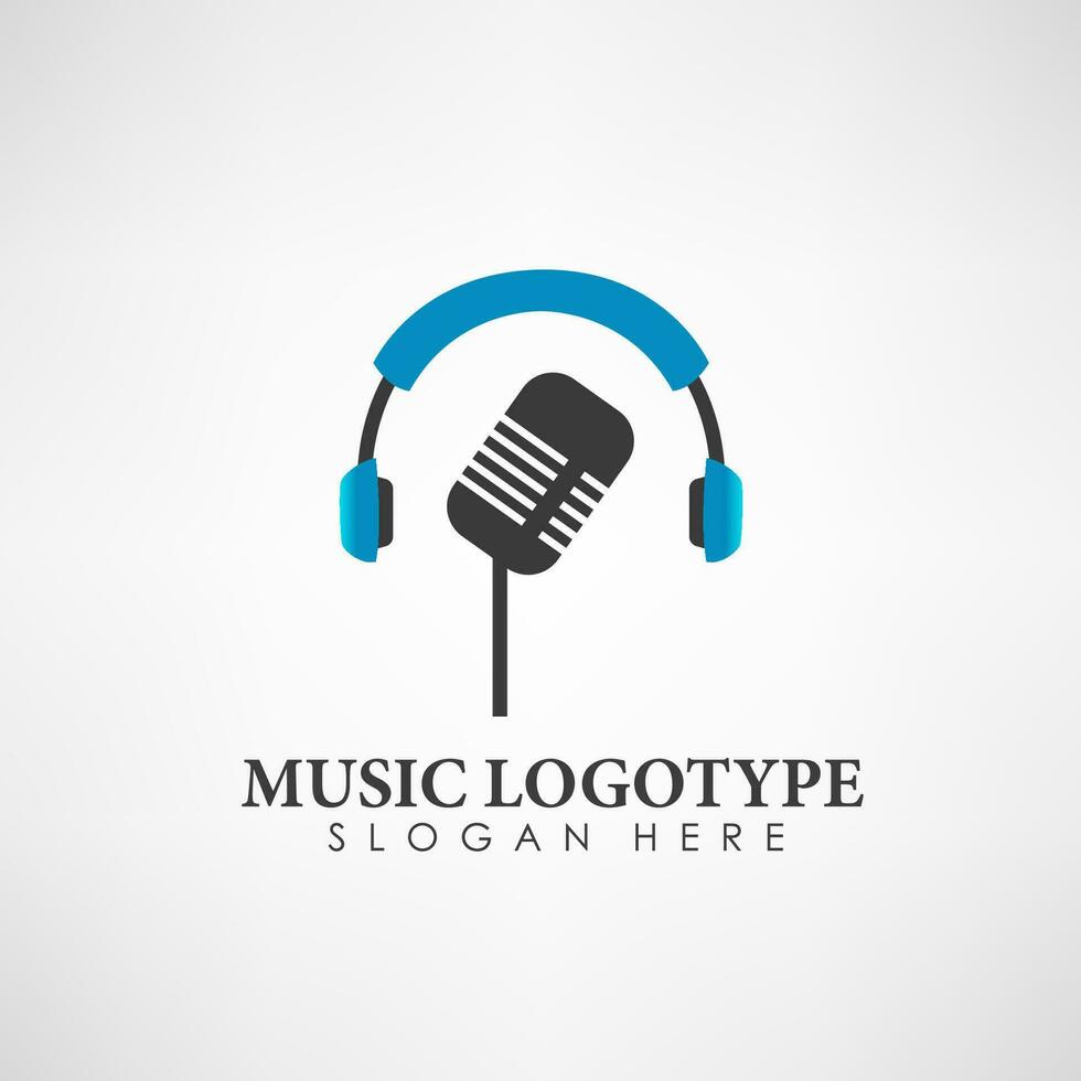 musik begrepp logotyp mall, vektor illustration