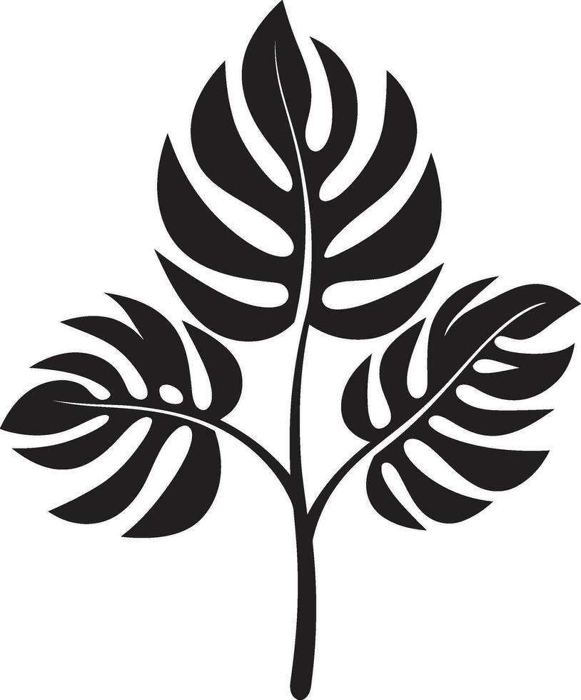 vibrerande djungel blomma vektor design ö paradis kronblad svart ikon