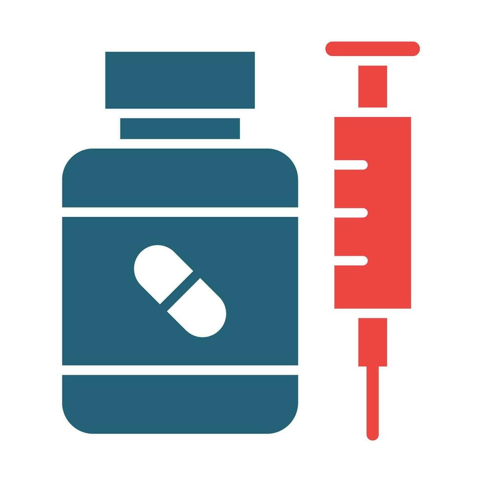 Steroide Glyphe zwei Farbe Symbol Design vektor