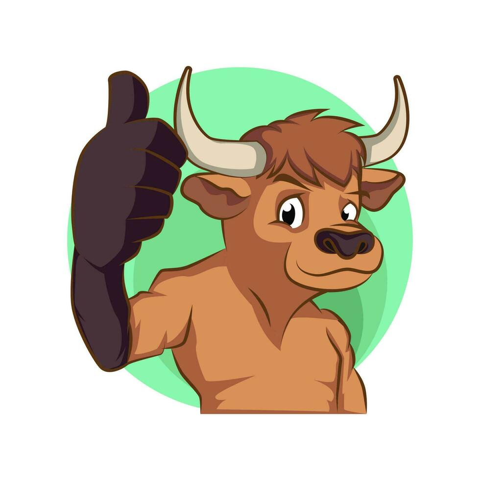 Stier Vektor. Tier Karikatur Illustration vektor