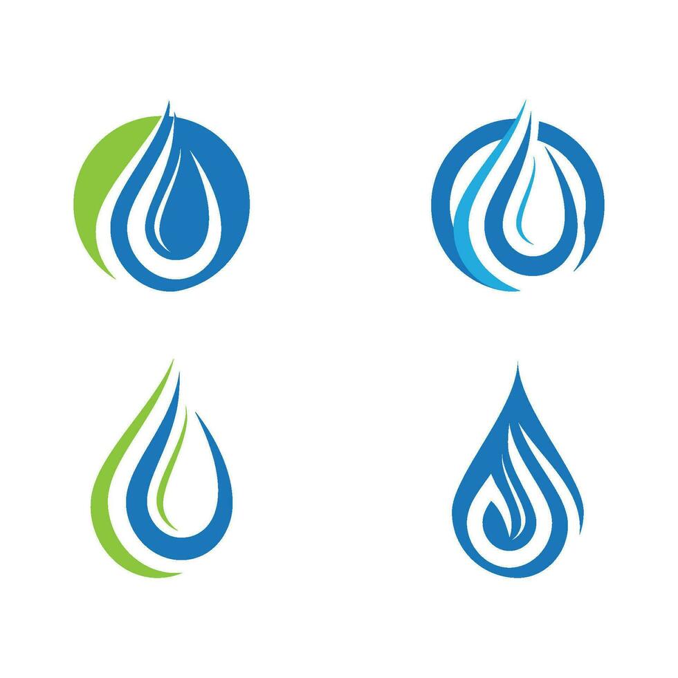 Wassertropfen-Logo-Vorlage vektor