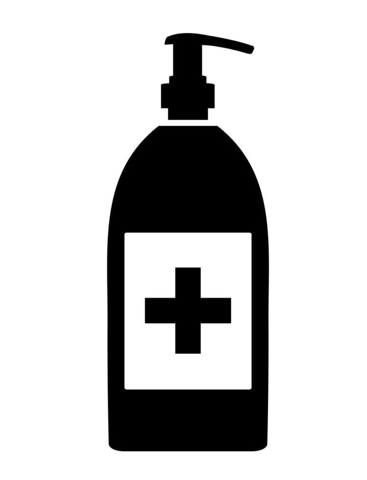 hand sanitizer ikon isolerad på vit bakgrund. vektor illustration