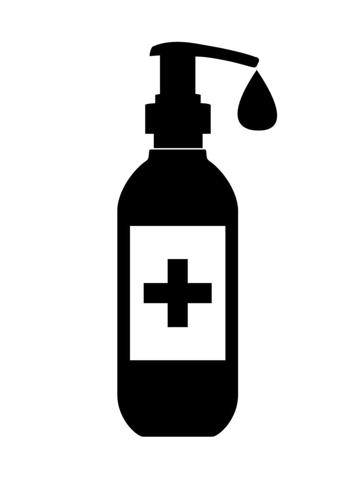Handdesinfektionsmittel-Symbol isoliert auf weißem Hintergrund. Vektor-Illustration vektor