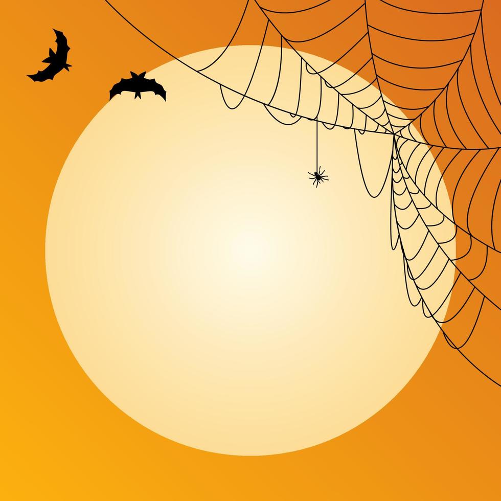 Halloween-Hintergrundschablone mit leerem Platz für Text vektor