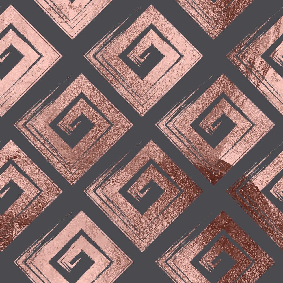 Rose Gold geometrische nahtlose Muster Hintergrund. Vektor-Illustration vektor