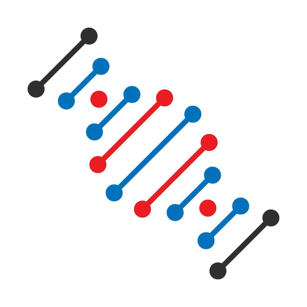 DNA Vektor Symbol. Biologie Illustration unterzeichnen. Chromosom Symbol.