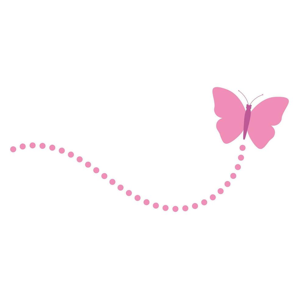 Illustration von ein Rosa fliegend Schmetterling vektor