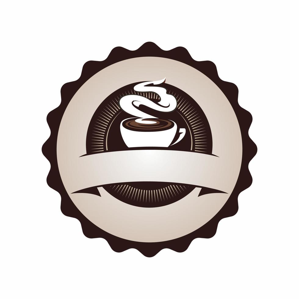 Kaffee-Logo Vintage, Vintage-Logo vektor