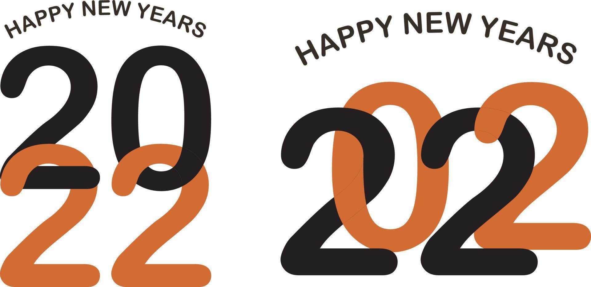 Logo Frohes neues Jahr 2022 vektor