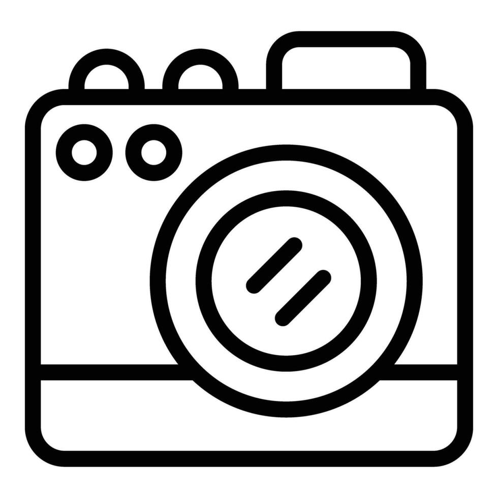 avbildning Foto kamera enhet ikon översikt vektor. fångande bilder modern kamera vektor