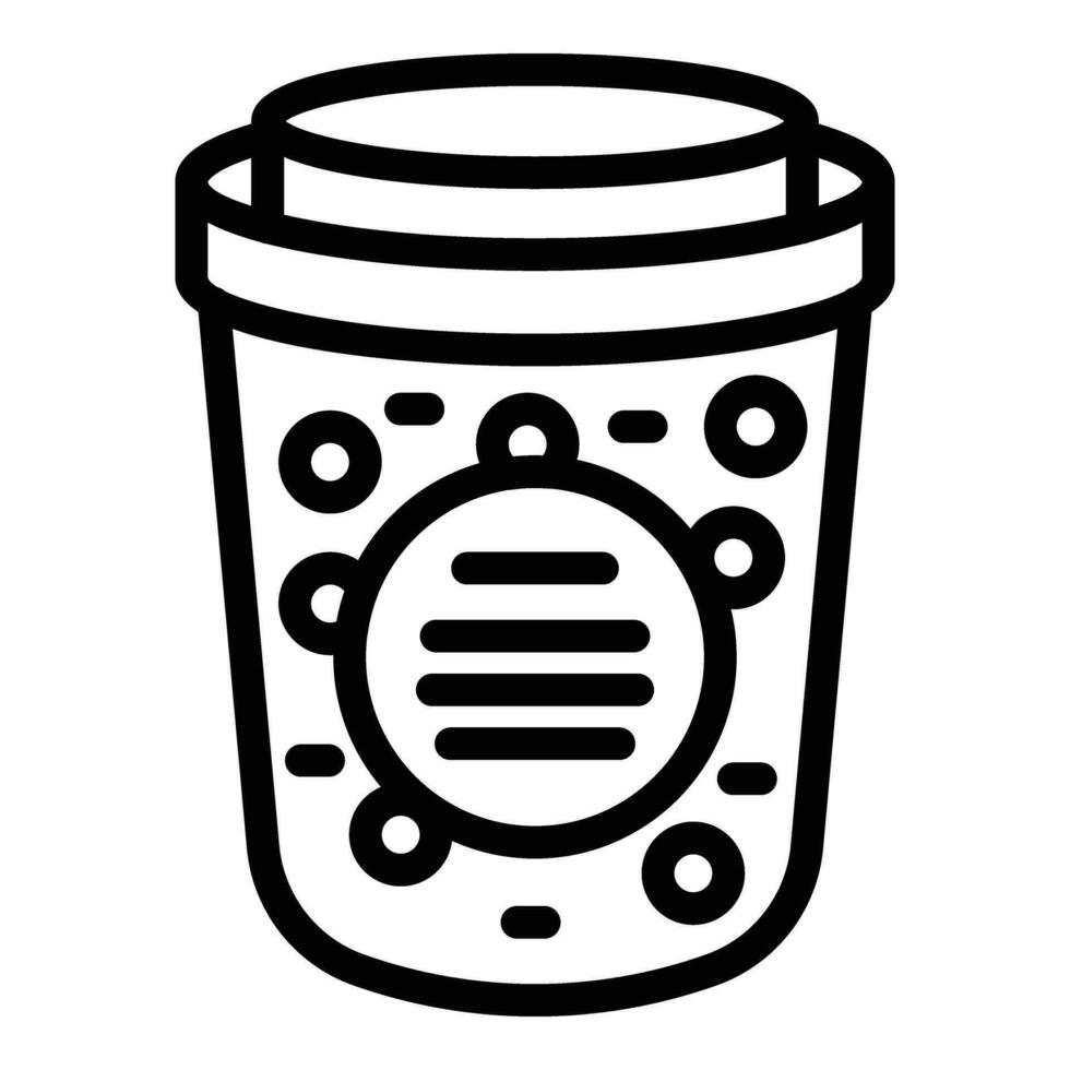 Blase Perle Tee Symbol Gliederung Vektor. Boba asiatisch Getränk vektor