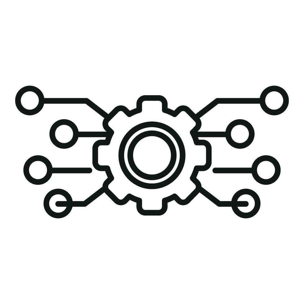 Ausrüstung api Struktur Symbol Gliederung Vektor. Hosting Server vektor