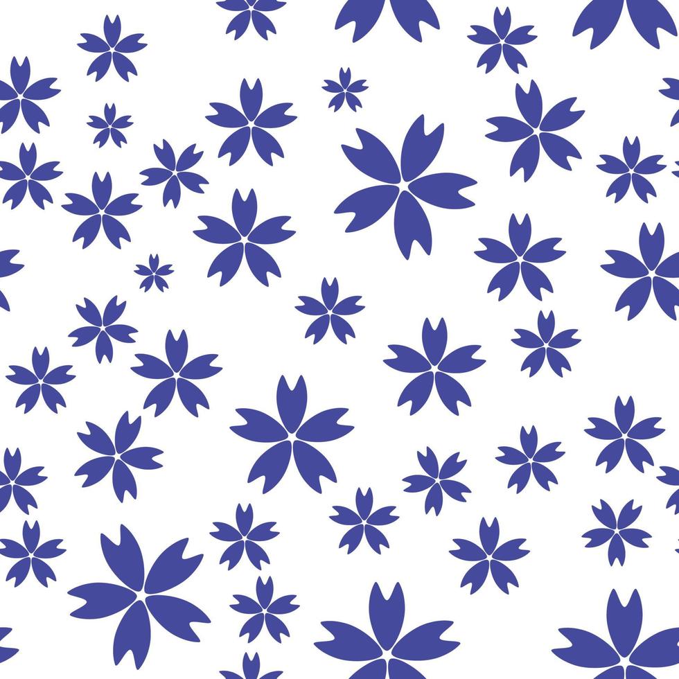 nahtloser einfacher Musterhintergrund mit Blumen. vektor