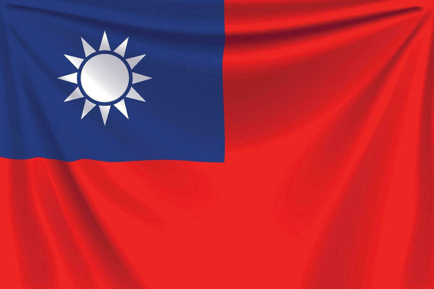 zurück Flagge Republik China vektor
